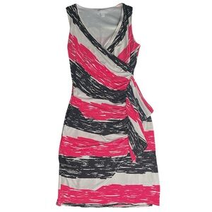 NY&Co. Stretch Wrap Cinched Midi Dress XS